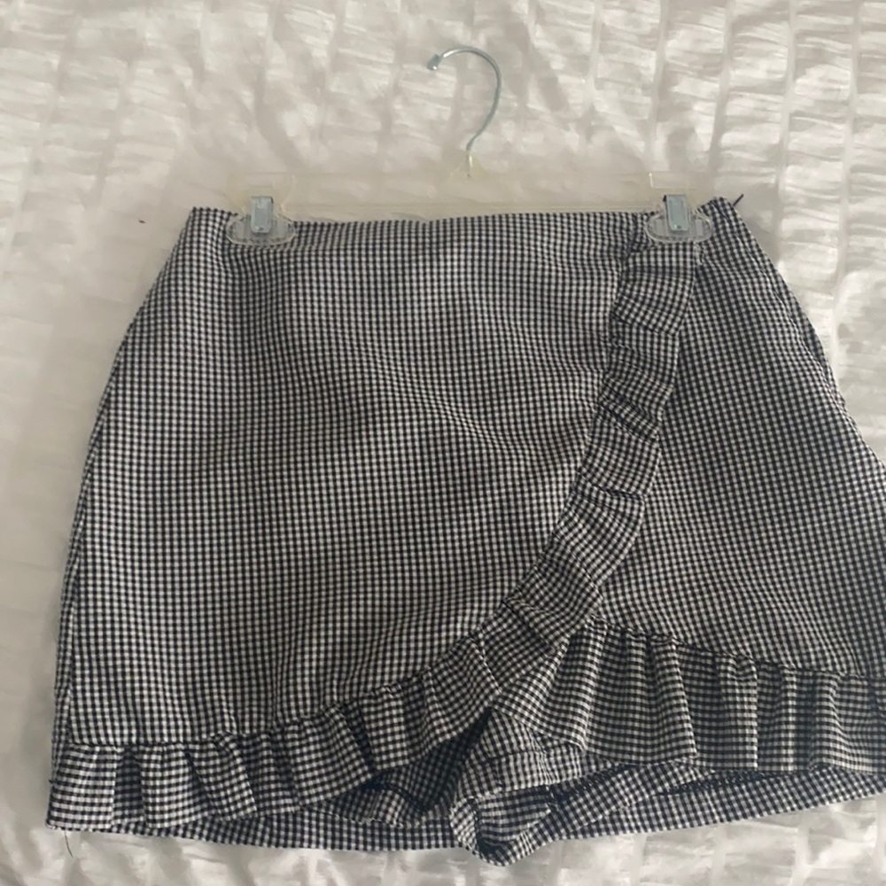 plaid skort